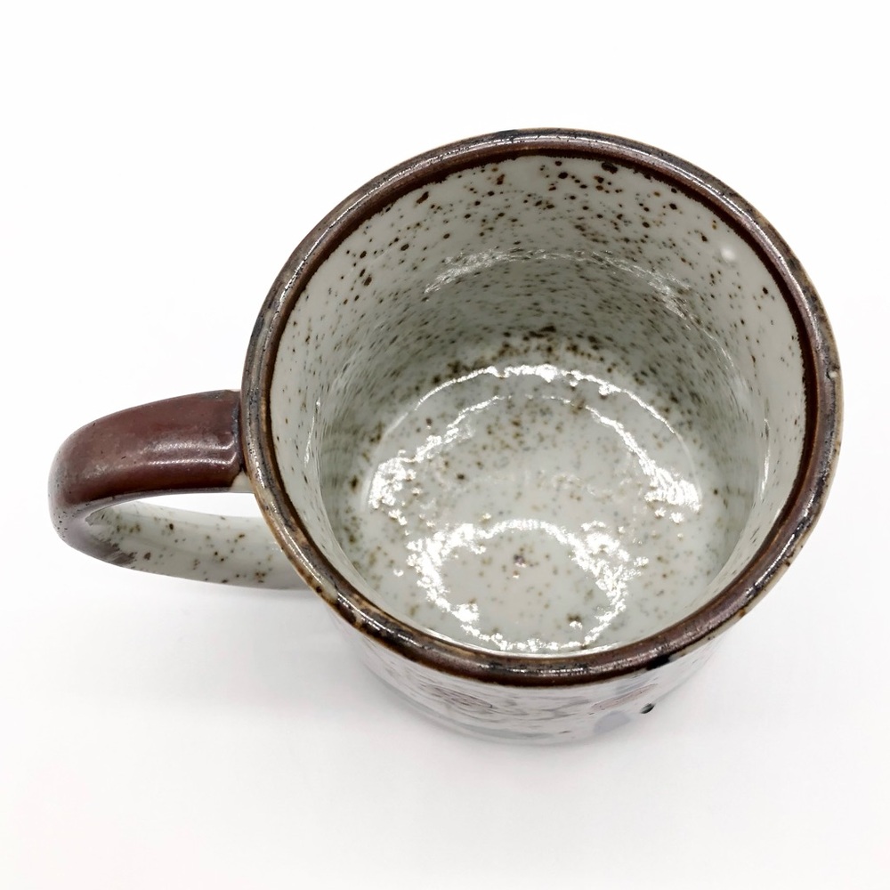 Beautiful 60s 70’s Speckled Floral Otigari Styled  Mug 3.6” Vintage - Picture 7 of 7